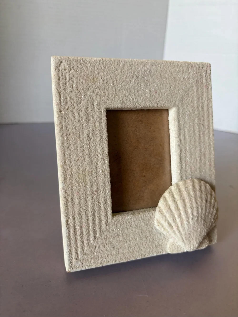 Cream Textured Seashell Photo Frame by Pier One